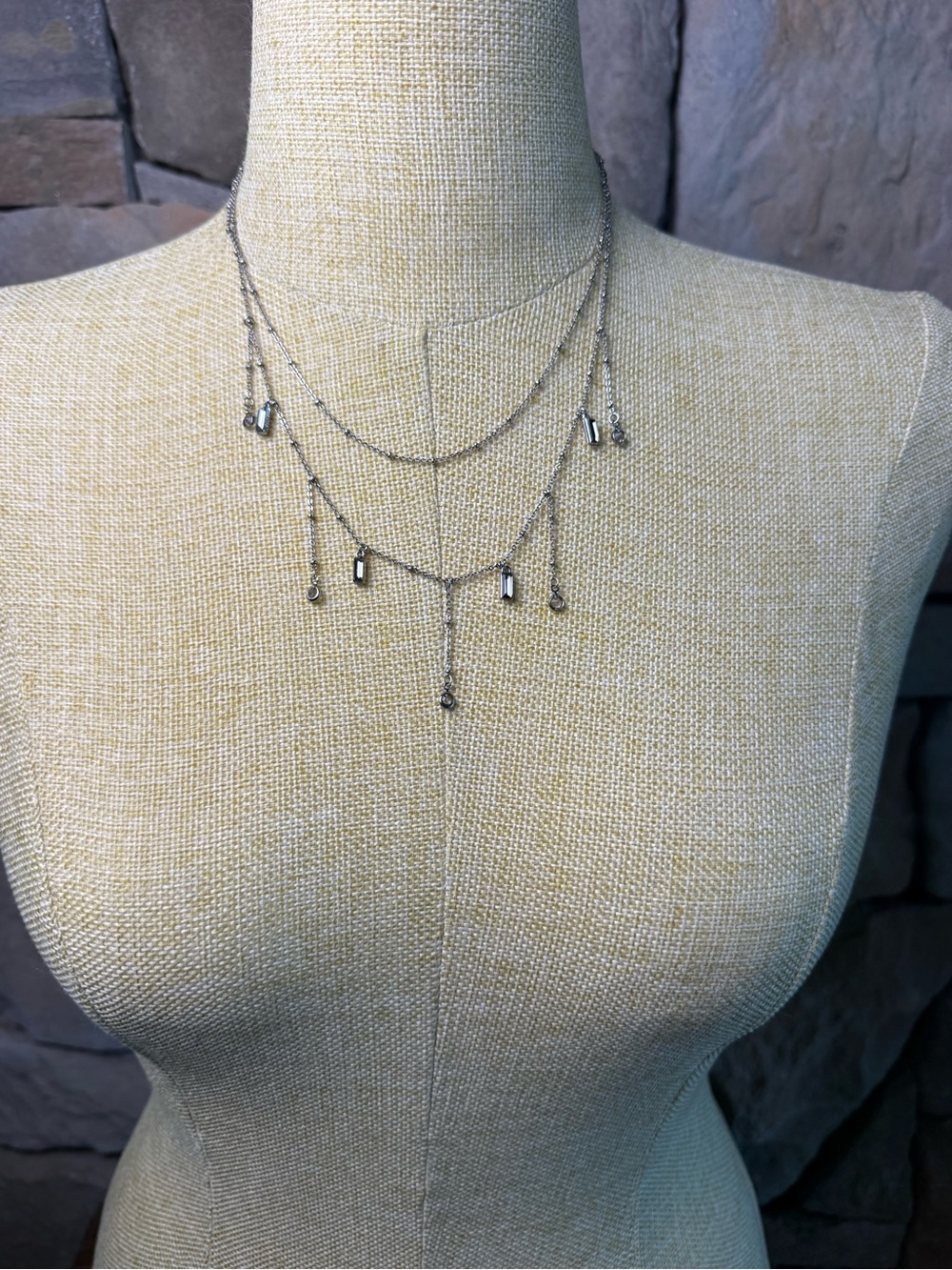 New🌟Free People-Delicate Silver Layered Charm Necklace